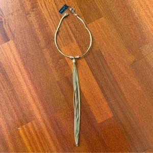 NWT - White House Black Market metallic necklace with beads